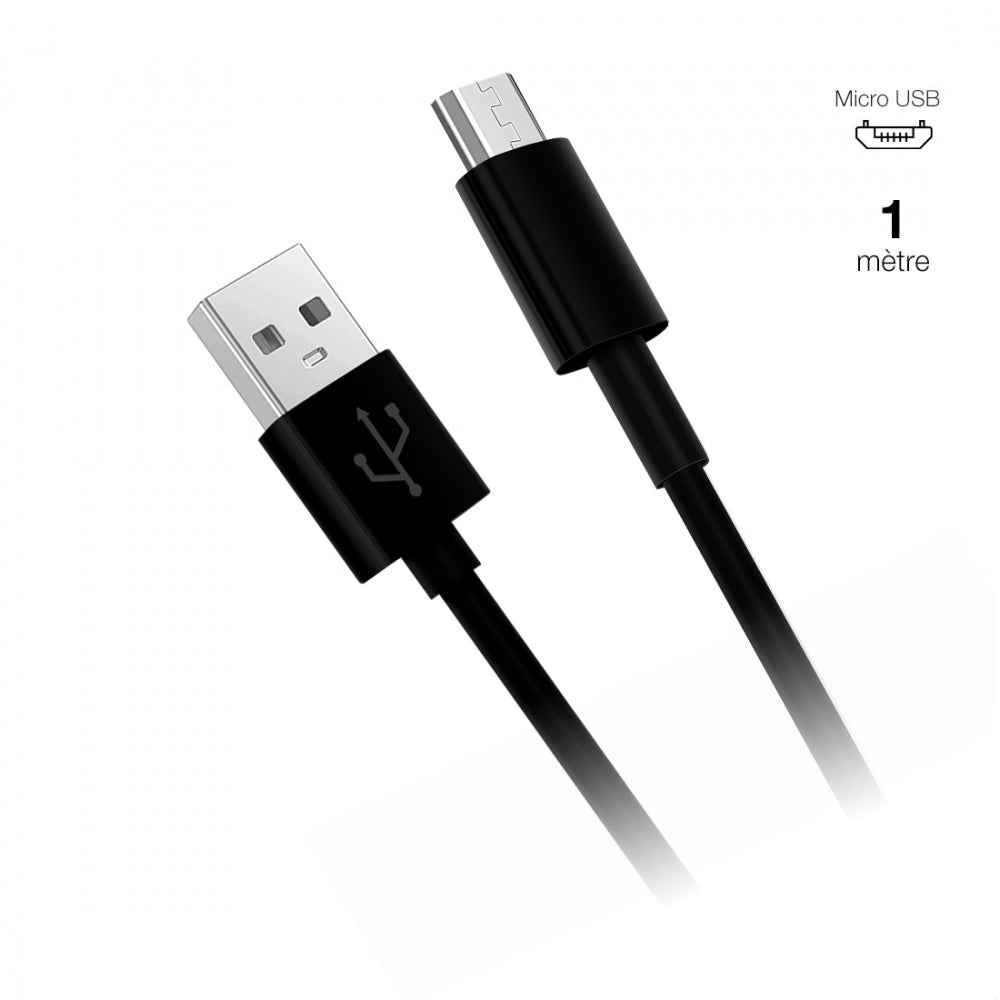 Micro-USB data cable - 1 meter - Black - without packaging