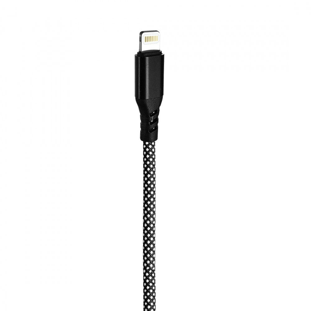 Ultra-resistant nylon cable with reinforced tips, Type C/Lightning, 1.2m